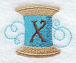 Spool of Thread Letter X - 4.85 Inch