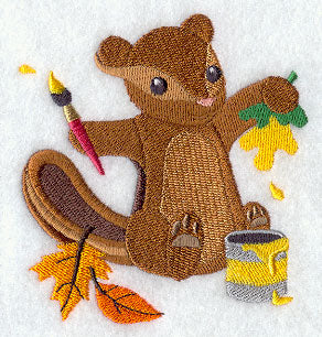 Crafty Autumn Painting Chipmunk