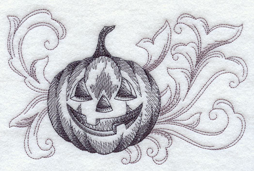 Jack O' Lantern with Baroque Background