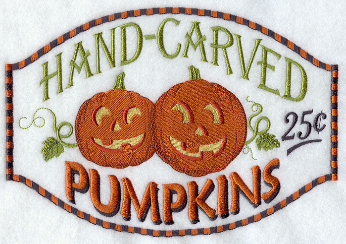 Hand-Carved Pumpkins Sign