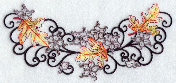 Spooky Leaves and Flowers Spray