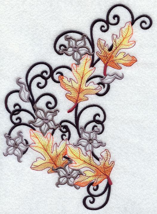 Spooky Leaves and Flowers Wedge