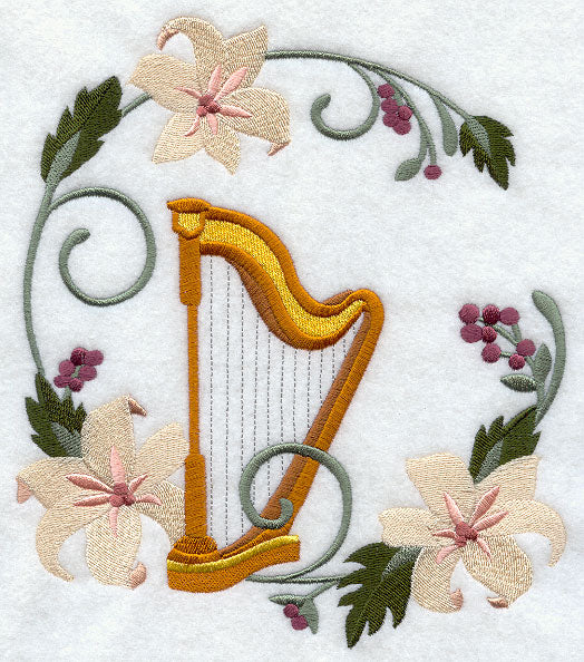 Christmas Music - Harp Wreath