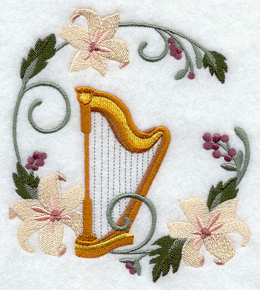Christmas Music - Harp Wreath