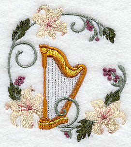 Christmas Music - Harp Wreath