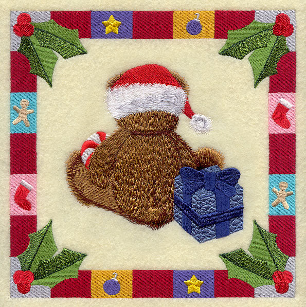 Christmas Bear Square - Back