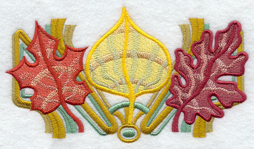 Art Deco Autumn Leaf Trio