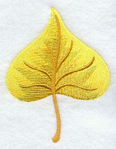 Art Nouveau Autumn Cottonwood Leaf