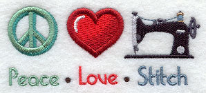 Peace Love Stitch