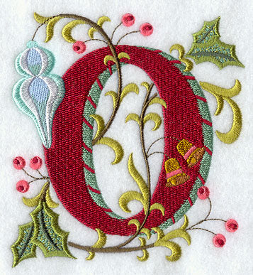 Jacobean Christmas Letter O - 5 Inch