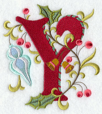 Jacobean Christmas Letter Y - 5 Inch