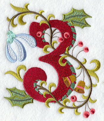 Jacobean Christmas Number 3 - 5 Inch