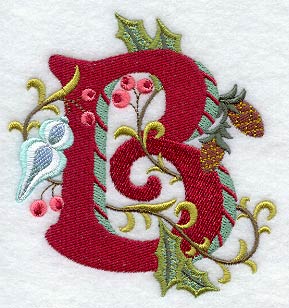 Jacobean Christmas Letter B - 5 Inch