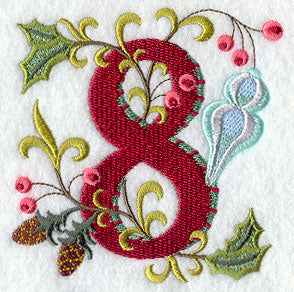 Jacobean Christmas Number 8 - 5 Inch