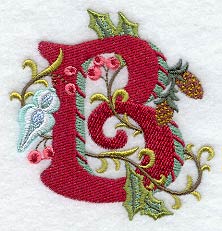 Jacobean Christmas Letter B - 5 Inch
