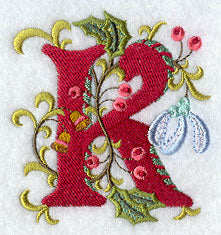 Jacobean Christmas Letter K - 5 Inch
