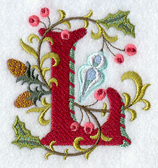 Jacobean Christmas Letter L - 5 Inch