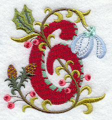 Jacobean Christmas Number 6 - 5 Inch