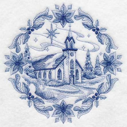 Delft Blue Christmas Church