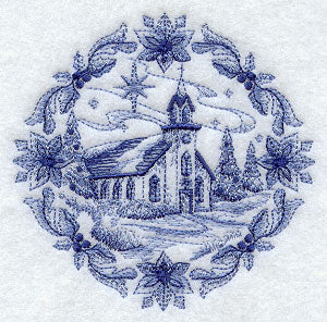 Delft Blue Christmas Church