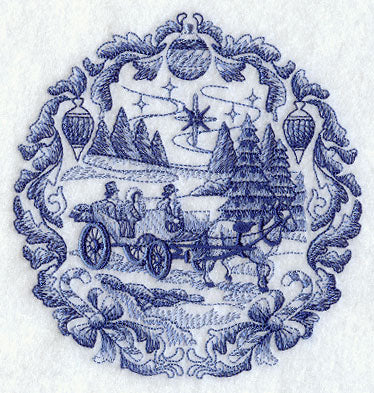 Delft Blue Christmas Carriage