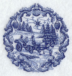 Delft Blue Christmas Carriage