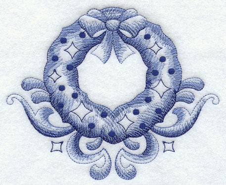 Delft Blue Christmas Wreath