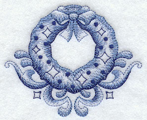 Delft Blue Christmas Wreath