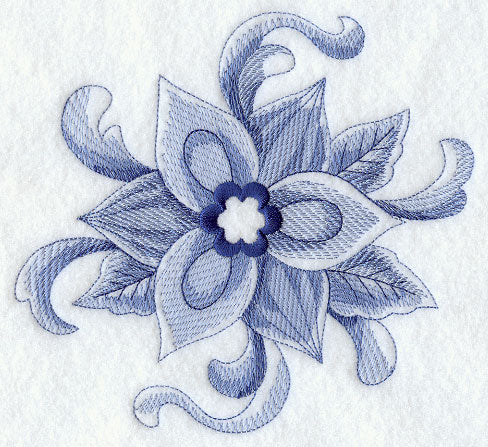 Delft Blue Poinsettia