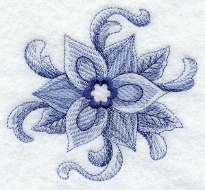 Delft Blue Poinsettia