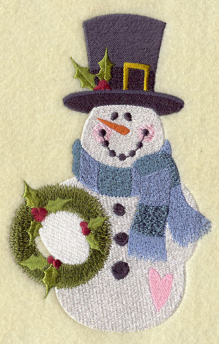 Country Christmas Snowman - Wreath