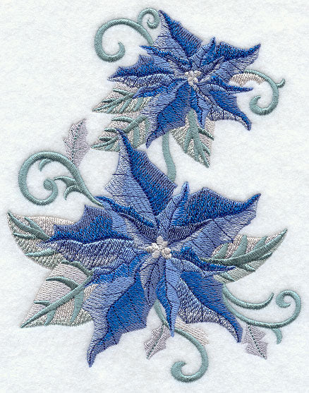 Blue Christmas Poinsettias