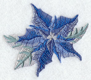 Blue Christmas Poinsettia Accessory