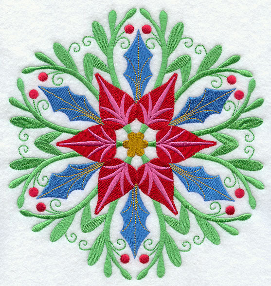 Suzani Medallion - Poinsettia