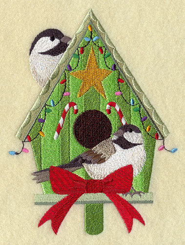 Christmas Birdhouse - Chickadee