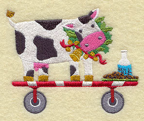 Christmas Tractor Pull - Cow