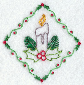 Vintage Candle and Holly