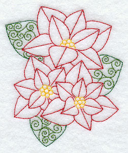 Poinsettia Bouquet (Redwork)