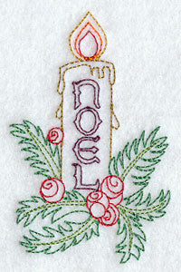 Noel Candle (Redwork)