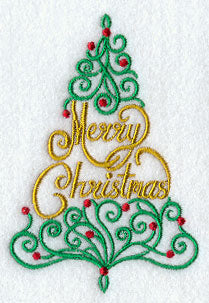 Ornate Merry Christmas Tree