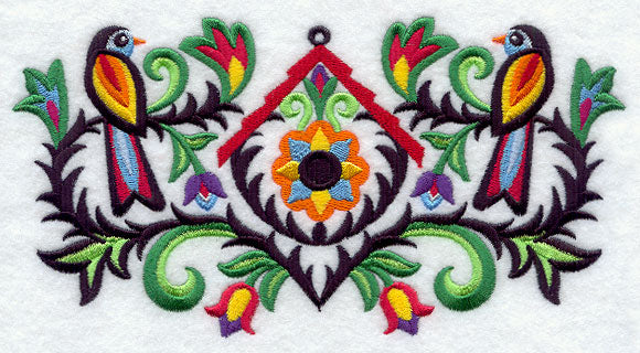 Wycinanki Feathers - Birdhouse and Birds