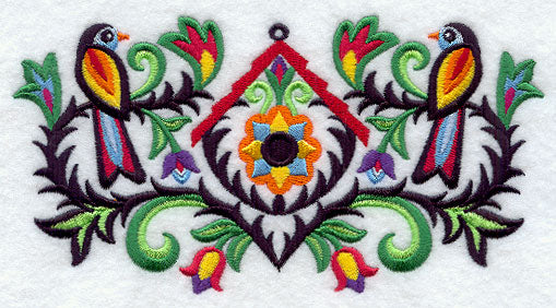 Wycinanki Feathers - Birdhouse and Birds