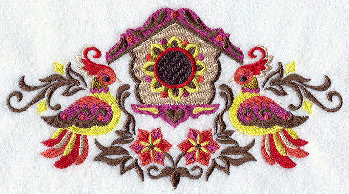 Suzani Feathers - Birdhouse and Birds