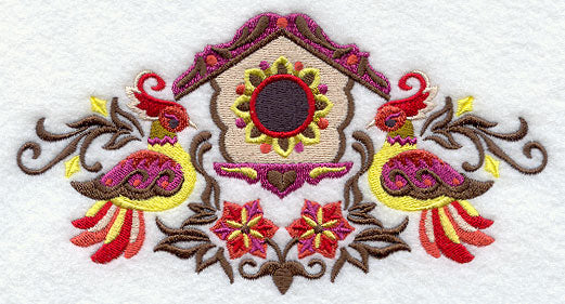 Suzani Feathers - Birdhouse and Birds