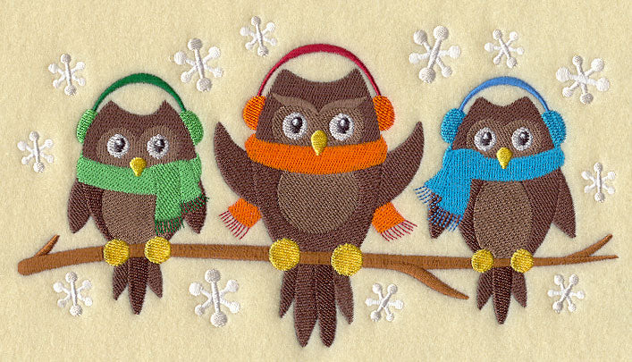 Owl Trio - Winter