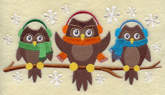 Owl Trio - Winter