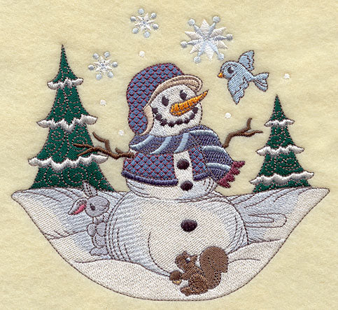 Old Time Snowman and Friends