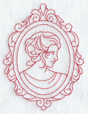 Victorian Cameo (Redwork)