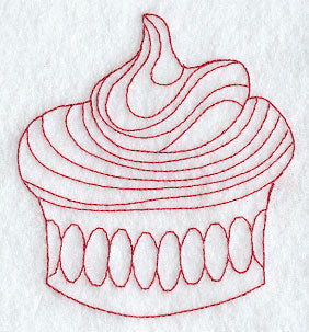 Cupcake 2 (Redwork)