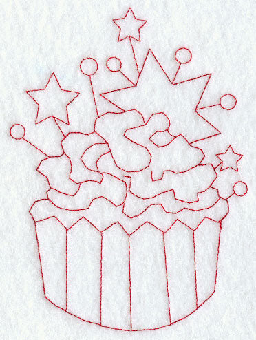 Cupcake 4 (Redwork)